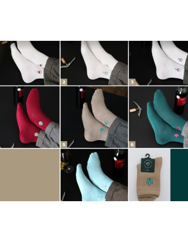 Paire de Chaussettes logo vin