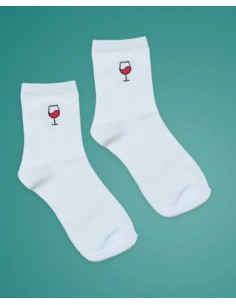 Paire de Chaussettes logo vin