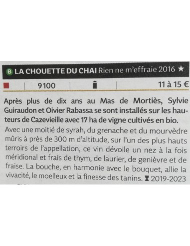 Rien ne m'effraie
